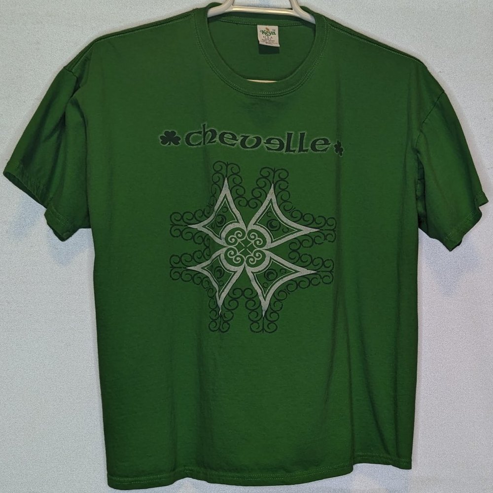 Chevelle	band t shirt green Celtic logo